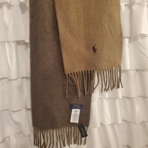 Polo mens tan scarf